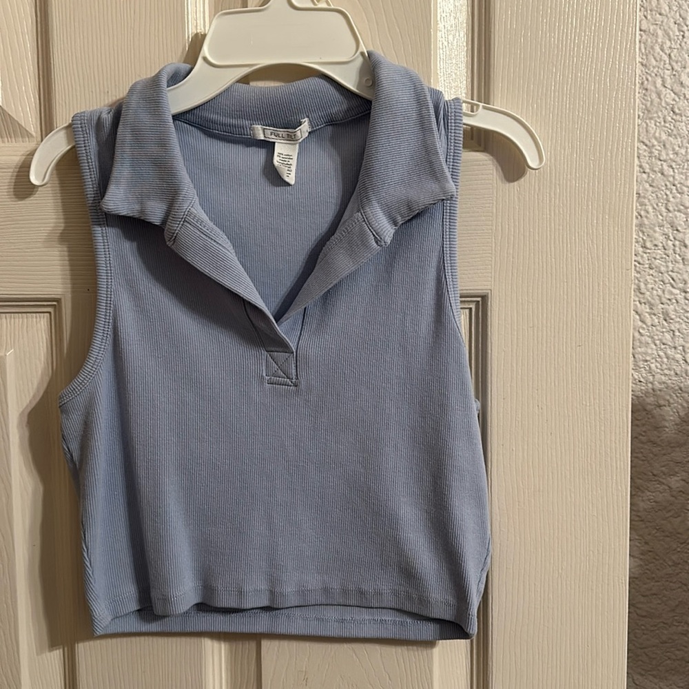 Womens full tilt cropped polo size large